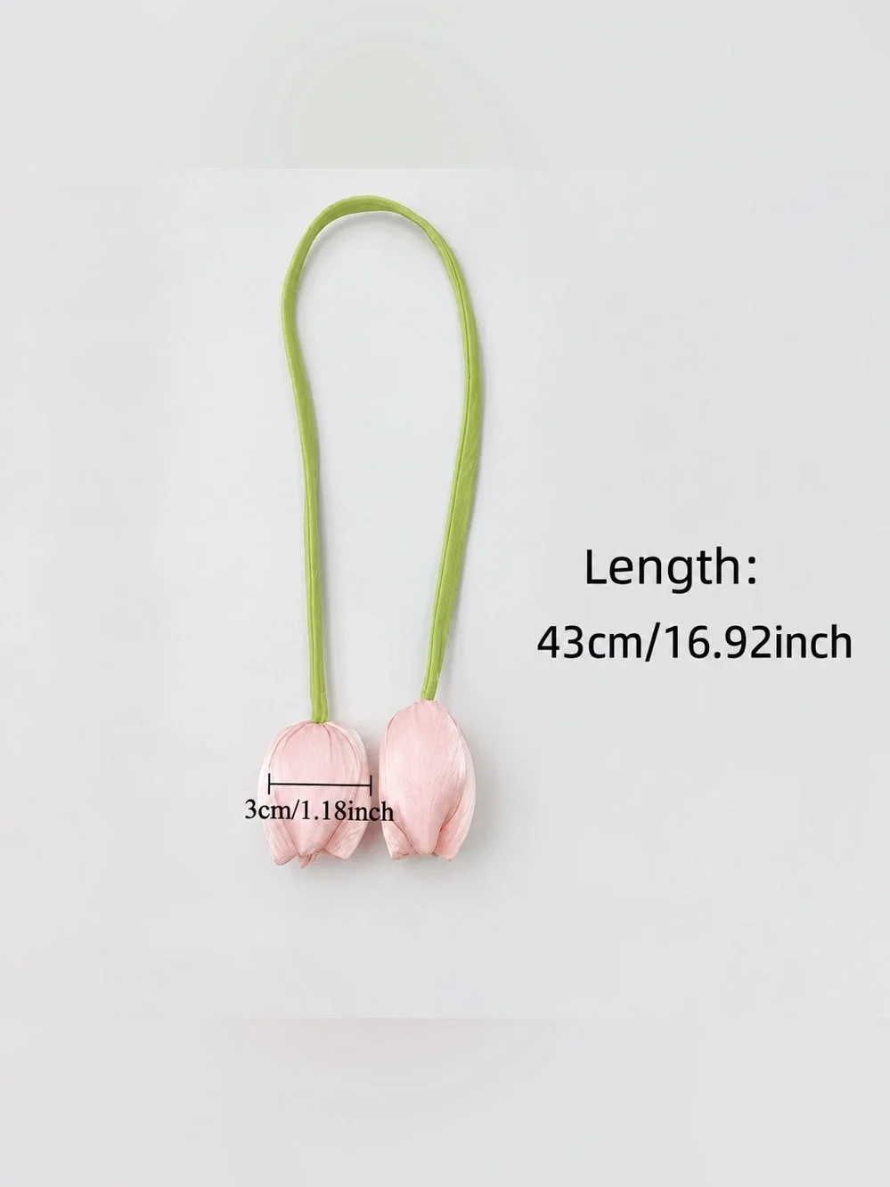 6-Piece Tulip Curtain Tiebacks | Floral Curtain Holdbacks | Pastel Home Decor